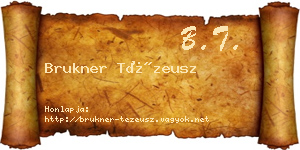 Brukner Tézeusz névjegykártya